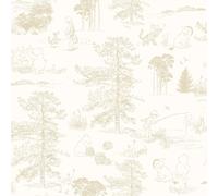 Papel pintado autoadhesivo beige con dise o de Winnie The Pooh de Disney de RoomMates RMK12622RL