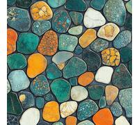 Papel Pintado Autoadhesivo Pared 3D Colorido Piedra Guijarros Durable Resistente al Agua Fácil de Limpiar Adecuado Para Encimeras de Dormitorio Casa de Alquiler Papel Pintado 53 cm x 1000 cm