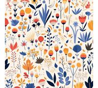 Papel Pintado Autoadhesivo Pared 3D Flores Amarillo Rojo Hojas Durable Resistente al Agua Fácil de Limpiar Adecuado Para Encimeras de Dormitorio Casa de Alquiler Papel Pintado 44 cm x 1000 cm