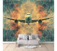 Papel Pintado Avión Salón Dormitorio 100 × 70cm - Fotomurales Pared Tejido No Tejido Decorativos Murales Fotográfico Moderno Decoración de Paredes Aviones De Transporte