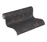 Papel Pintado Barroco Neue Bude 2.0 Ed.II Papel pintado tejido no tejido 10.05 m x 0.53 m Negro Oro Fabricado en Alemania de A.S. Création 374132 37413-2