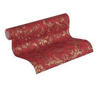 Papel Pintado Barroco Neue Bude 2.0 Ed.II Papel pintado tejido no tejido 10.05 m x 0.53 m Rojo Oro Fabricado en Alemania de A.S. Création 374131 37413-1