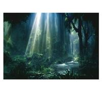 Papel Pintado Bosque Tropical Efecto 3D Selva Verde - Incluye Pegamento - Fotomurales Pared Tejido No Tejido Decorativos Murales Fotográfico XXL Moderno Decoración de Paredes (254x184 cm)