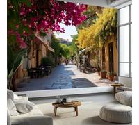 Papel Pintado Campo Simplemente Camino 500 x 280 cm Fotomurales decorativos modernos de pared en tejido no tejido Caqui, para murales fotográficos para salón o dormitorio