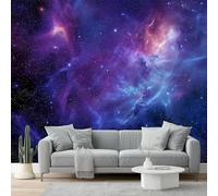 Papel Pintado Cielo Estrellado De Fantasíaazul Púrpura Nebulosa Estallido Estelar 3D Panorámico No Tejido - Fotomurales Decorativos Para Salón, Dormitorio Y Oficina - Diseño Moderno Pared Del Hogar