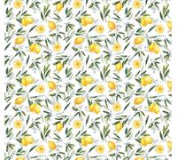 Papel pintado con diseño de casa de muñecas, color blanco y limón, con estampado en miniatura, escala 1:12