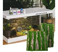 Papel Pintado De Corteza De Reptil - Decoración De Hábitat Barbudo | Escondite Simulado De Musgo Y Corteza | Papel Pintado Pared De Reptil, Túnel, Terrario, Valla De Camuflaje, Decoración Natural Para