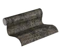 Papel Pintado De Diseño New Walls Urban Grace A.S. Création Papel pintado tejido no tejido 10.05 m x 0.53 m Negro Oro Fabricado en Alemania 374246 37424-6