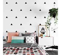 Papel pintado de estilo nórdico, moderno, minimalista, de papel puro, geométrico, blanco y negro, triángulo, sala de estar, dormitorio, comedor, 1.73 pies de ancho x 32.8 pies de largo sin pegar