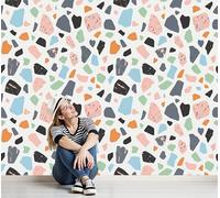 Papel Pintado de Graffiti De Dibujos Animados, 350x250cm Papel de Pared de Fondo Grande Pequeño Monstruo Murales Papel Tapiz Moderno Decoración De Pared para Salón Dormitorio Pasillo Comedor, Verde