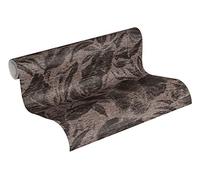 Papel Pintado De La Selva Greenery A.S. Création Papel pintado tejido no tejido 10.05 m x 0.53 m Negro Marrón Fabricado en Alemania 372192 37219-2