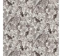 Papel Pintado De La Selva Greenery A.S. Création Papel pintado tejido no tejido 10.05 m x 0.53 m Negro Blanco Gris Fabricado en Alemania 372105 37210-5