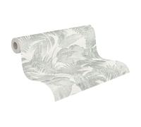 Papel Pintado De La Selva New Walls Cosy & Relax A.S. Création Papel pintado tejido no tejido 10.05 m x 0.53 m Verde Crema Beige Fabricado en Alemania 373964 37396-4