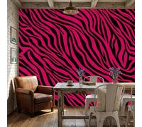 Papel Pintado De Mural Seda -Animales salvajes y a la moda - 300x210cm - patrón de rayas de cebra Acuarela Decorativos Murales Papel Tapiz Fotográfico Dormitorio Oficina Hotel Spa