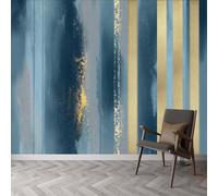 Papel pintado de pared 3D Geometría a rayas Shabby Chic para sala de estar y dormitorio de moda mural decoración de 250 x 175 cm (L x H)