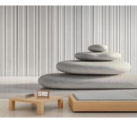 Papel pintado de piedra zen, mural minimalista, papel tapiz grande de meditación para sala de estar, mural de pared zen, 200 x 140 cm (no se despega)
