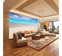 Papel pintado de playa, póster de pared personalizado 3D para sala de estar, dormitorio infantil, decoración de pared moderna, 400 x 280 cm