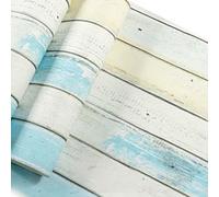 Papel pintado de PVC con textura de veta de madera para decoración moderna de estilo chino, impermeable y fácil de limpiar, tamaño 0 53 x 9 5 m (D)