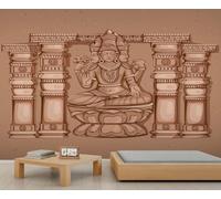 Papel pintado de relieves de dioses indios para niños, papel pintado de arquitectura de templo antiguo, papel de pared rústico para dormitorio de niños, sala de estar, sofá, fondo de TV, póster de