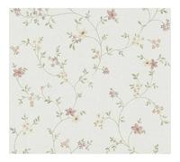 Papel pintado de vellón Florecitas Lilas (Lila/Blanco, Floral, 10,05 x 0,53 m)
