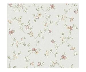 Papel pintado de vellón Florecitas Lilas (Lila/Blanco, Floral, 10,05 x 0,53 m)