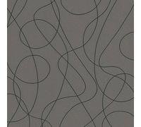 Papel pintado de vellón Lineas negro (Gráfico, 10,05 x 0,53 m)