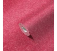 Papel Pintado De Vellón Rosa Con Textura De Enlucido Trama Fina Liso - Rojo