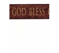 Papel pintado decorativo prepegado con diseño de fe y familia con texto en inglés "Gods Bless", colores burdeos, beige, tamaño 4.25 pulgadas por 15 pies FF03284B