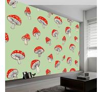 Papel Pintado Dibujos Animados Bosque Plantas Murales de pared de tamaño personalizado - Fotomurales Tejido No Tejido Vintage Murales Fotográfico XXL Decoración de Paredes 250 x 175 cm
