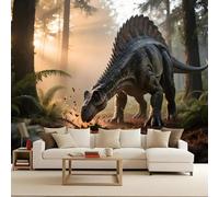 Papel Pintado Dinosaurios Volcanes Jurásico Animale 150x105 cm Efectos 3D Papel Tapiz Fotográfico Tejido No Tejido Mate Póster Fotomurales Decoración Pared Para Dormitorio Salón Decorativos Murales