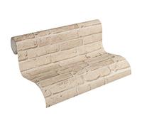 Papel Pintado Efecto Piedra Elements A.S. Création Papel pintado tejido no tejido 10.05 m x 0.53 m Beige Fabricado en Alemania 355812 35581-2