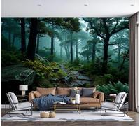 Papel Pintado Estilo de fantasía oscura Bosque de caminos de piedra Paisaje 400x280cm Fotomurales Seda, Realismo Papel Tapiz Grande Murales Fotográfico Moderno Decoración de Paredes
