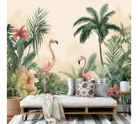 Papel Pintado Flamenco Pared 3D Papel Tapiz - Animales De La Selva Tropical Murales Tapiz Fotomural para Sala Cuarto Oficina Salón Tv Fondo Pared Dormitorio Decoración