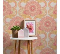 A.S. Création 395305-8,50 m x 0,53 m - Papel pintado retro de los años 70 (8,50 x 0,53 m), diseño vintage floral