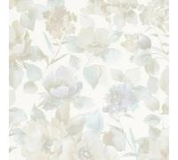 Papel pintado Flores (Blanco, Motivo decorativo, 10 x 0,53 m)