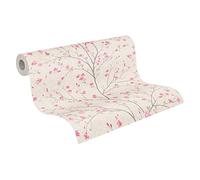 Papel Pintado Flores Mio - Tokio Metropolitan Stories 2 A.S. Création Papel pintado tejido no tejido 10.05 m x 0.53 m Marrón Rosa Blanco Fabricado en Alemania 379121 37912-1