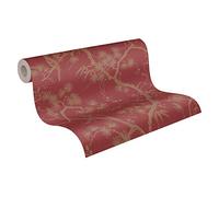 Papel Pintado Flores Mio - Tokio Metropolitan Stories 2 A.S. Création Papel pintado tejido no tejido 10.05 m x 0.53 m Metálico Rojo Fabricado en Alemania 378671 37867-1