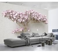 Papel Pintado Flores Rosas De Árboles Fotomurales Decorativos Pared 3D Papel Tapiz Paredes Murales Wallpaper -MW253647-330cmx245cm