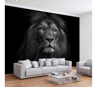 Papel pintado fotográfico 3D de animales salvajes (200 x 140 cm), diseño de animales de león