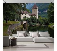 Papel Pintado Fotográfico Arquitectura Medieval Tejido No Tejido Papel Tapiz XXL Fotomurales Murales Castillo Antiguo Diseno Fotográfico Para Habitación infantil Salon 450An×315Al cm