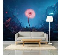 Papel pintado fotográfico de 250 x 175 cm, diseño de diente de león de neón, no tejido, para dormitorio, sala de estar, pasillo, papel pintado de estilo ciencia ficción