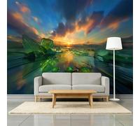 Papel pintado fotográfico de 400 x 280 cm, diseño de nubes coloridas al amanecer, no tejido, para dormitorio, sala de estar, pasillo, fotografía abstracta, mural, decoración de pared