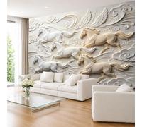 Papel Pintado Fotográfico De Caballo Que Simboliza La Victoria Y La Prosperidad 180 × 120 cm (Ancho X Alto) Mural No Tejido Impresión Artística para Pared Decoración De Pared para Sala De Estar