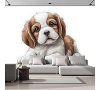 Papel Pintado Fotográfico De Cavalier King Charles Spaniel, 250x175cm Papel Pintado Fotográfico Lindo Animal De Dibujos Animados, Decoración De La Pared Murales Para Salón, Dormitorio, Pared De TV