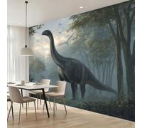 Papel pintado fotográfico de dinosaurio de animales del bosque, 250 x 175 cm, impresión artística no tejida, póster decorativo para pared, papel pintado prehistórico jurásico para sala de estar