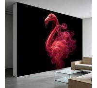 Papel pintado fotográfico de flamenco ahumado rosa, 300 x 210 cm, mural de pared de arte digital, no tejido, para sala de estar, dormitorio, cocina, oficina, decoración de fondo de TV