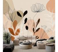 Papel pintado fotográfico de flores, 350 x 256 cm, no tejido, papel pintado fotográfico de arte bohemio, para sala de estar, TV, sofá, mural, hotel, pasillo, fondo, pósteres