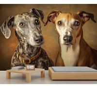 Papel pintado fotográfico de labrador de 200 x 200 cm, mural de perro con temática de animales, papel tapiz grande para sala de estar, decoración de pared de perro (no se pela y pega)