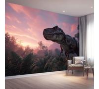 Papel pintado fotográfico de T-Rex de animales, 300 x 210 cm, no tejido, mural de pared 3D para sala de estar, arte jurásico de fantasía para dormitorio, habitación de los niños, comedor