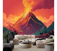 Papel pintado fotográfico de vellón con efecto 3D, diseño de erupción volcánica, 450 x 280 cm, para salón, dormitorio, oficina, pasillo, habitación infantil